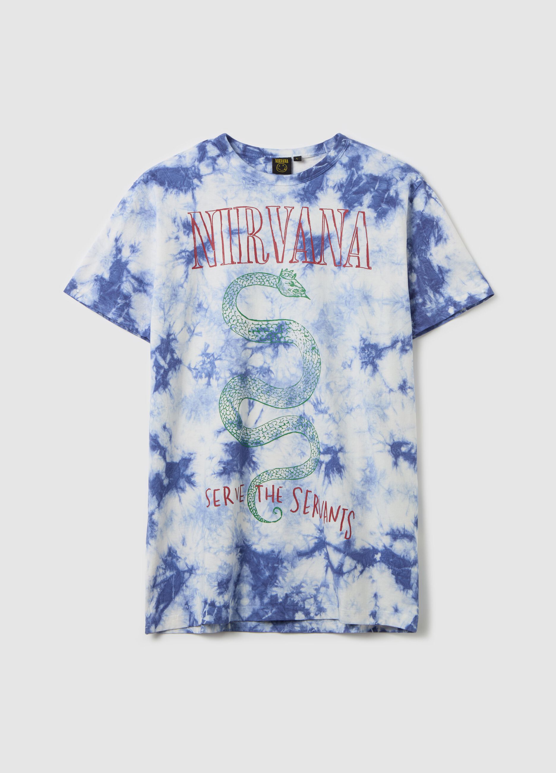 T-shirt Tie Dye stampa Nirvana