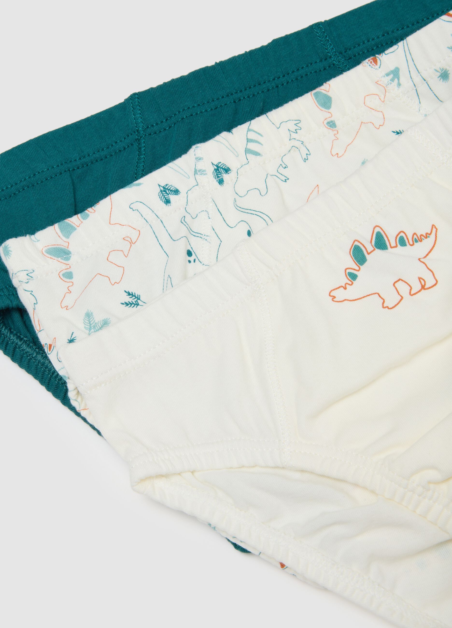 Multipack set of children's multicolour regular fit cotton briefs
