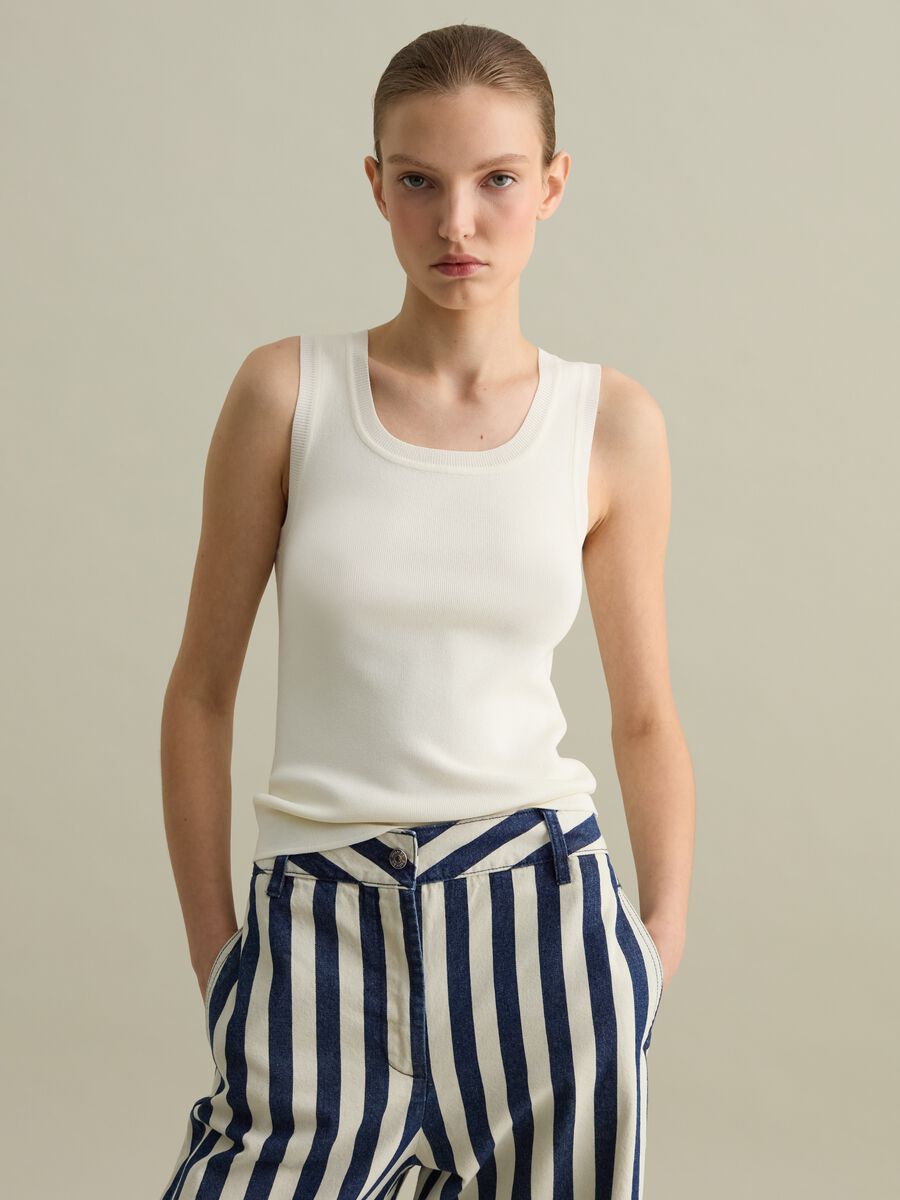Solid colour tank top_1