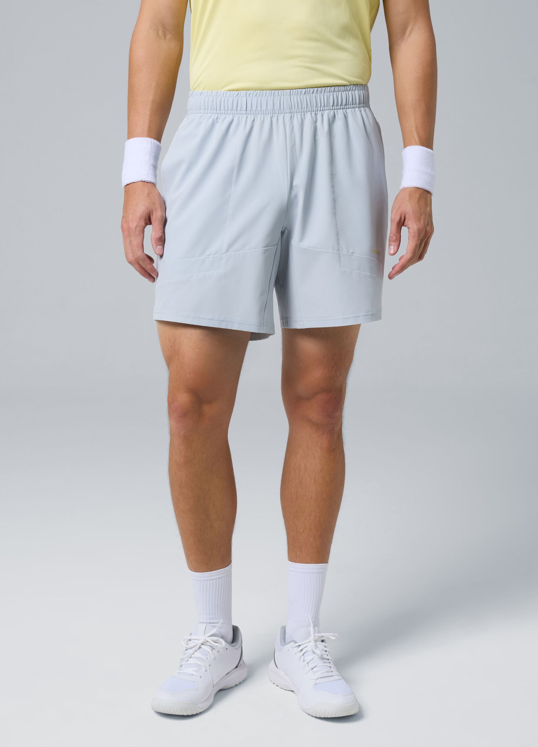 Grey ALTAVIA COURT sports shorts in stretch fabric
