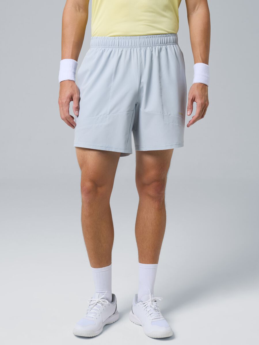 Shorts sportivo grigio in tessuto elasticizzato ALTAVIA COURT_1