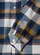 White and blue checked pure cotton shirt, regular fit_3