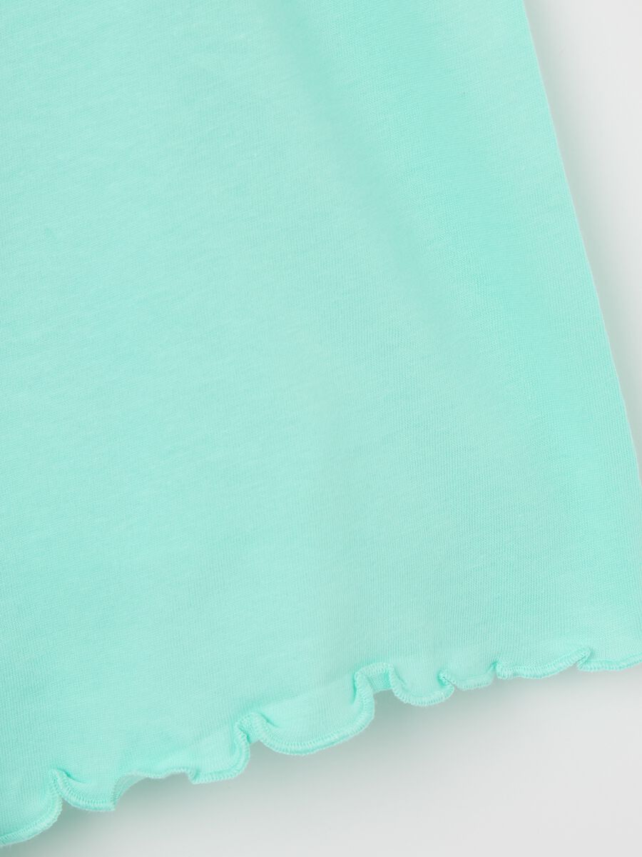 White and light blue pyjamas in organic cotton with print_2