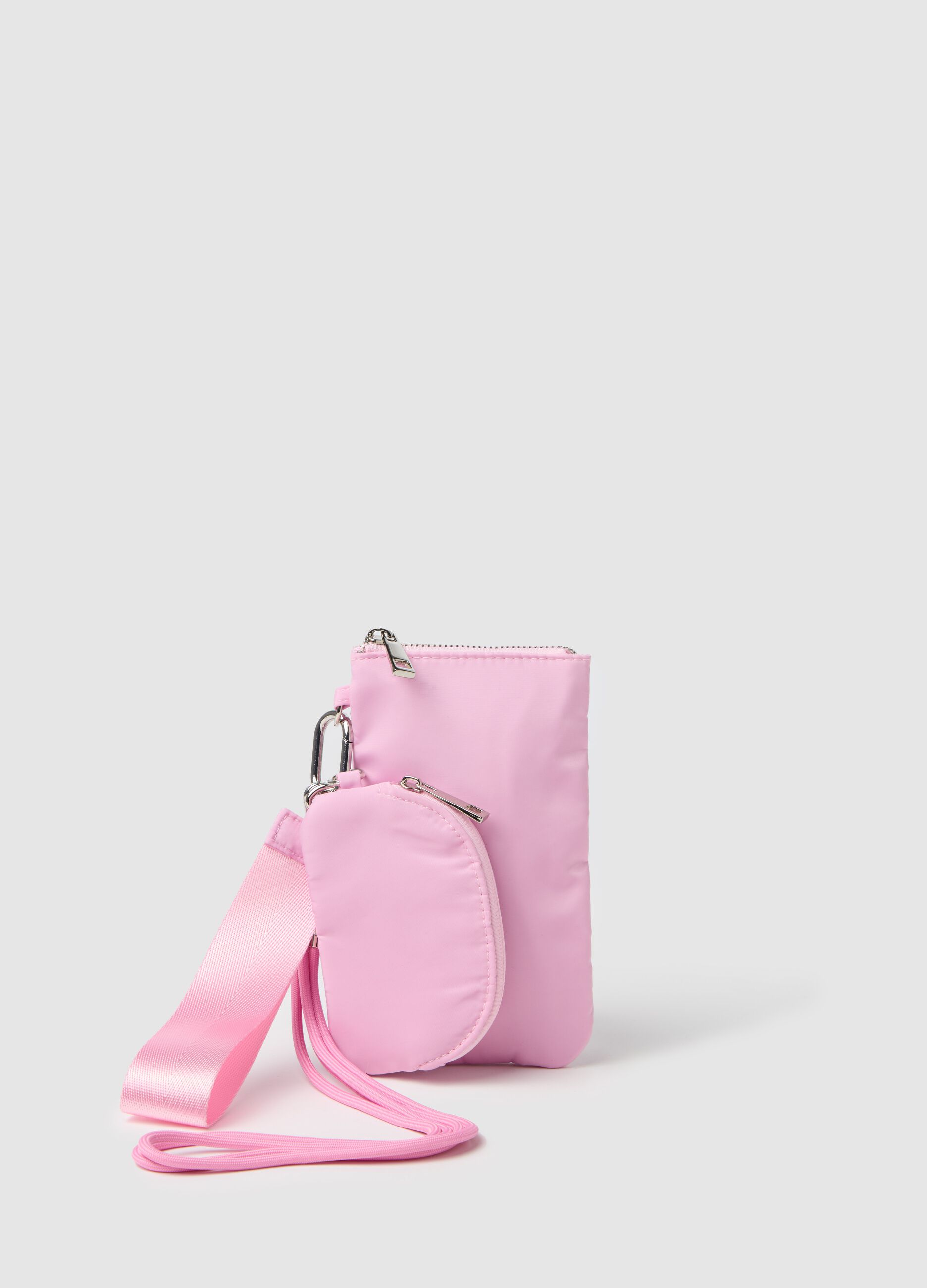 Mobile phone holder with laces and cord
