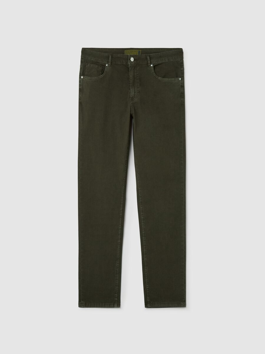 Slim-fit trousers in cotton poplin_4