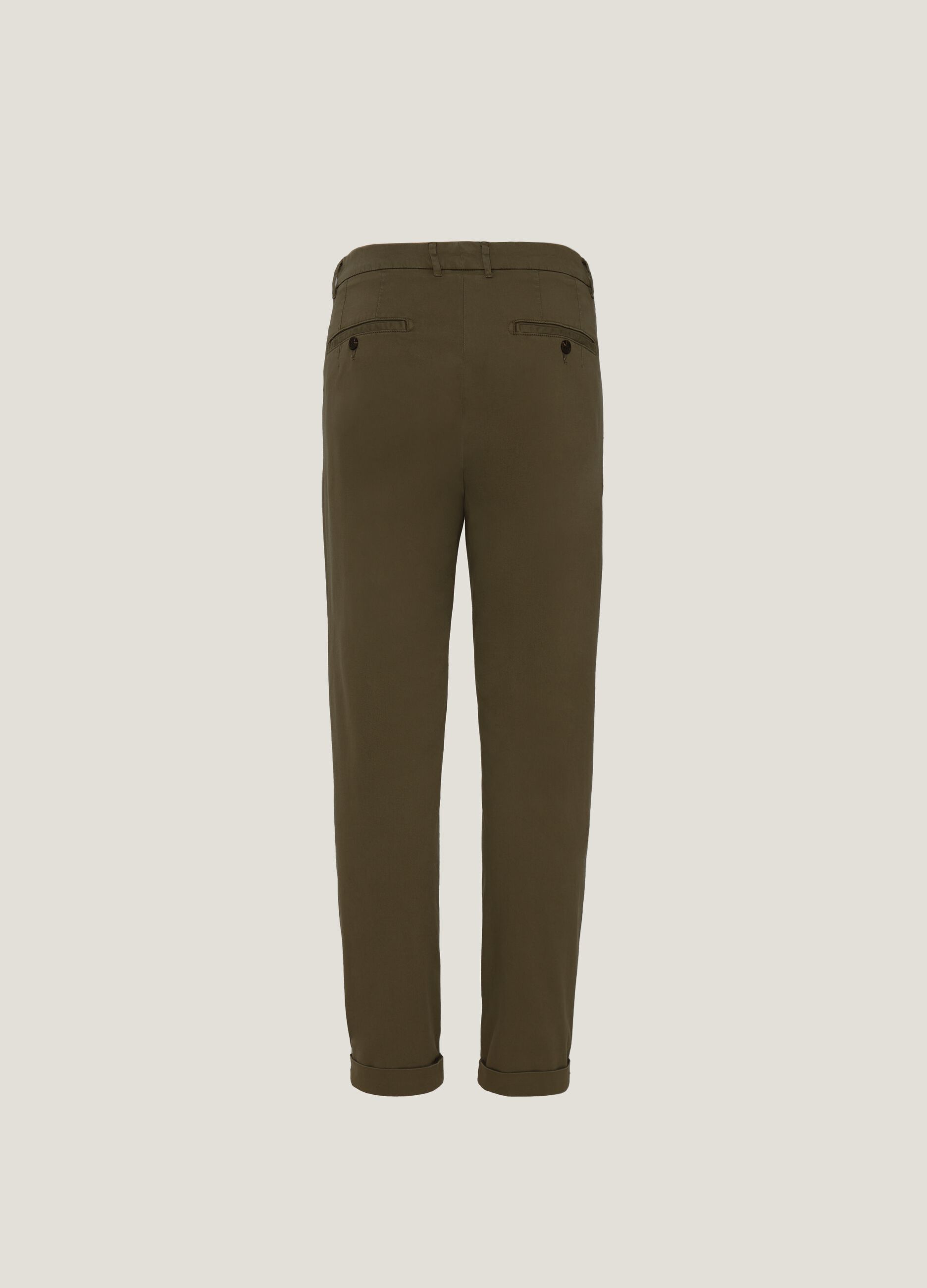 Pantaloni chino slim fit trama diagonale_5
