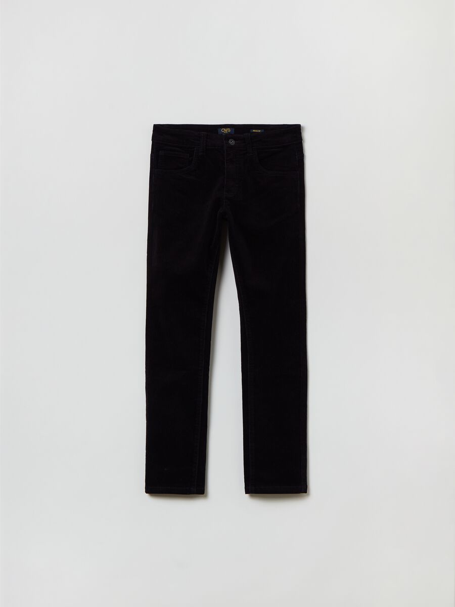 Pantaloni in corduroy cinque tasche_0