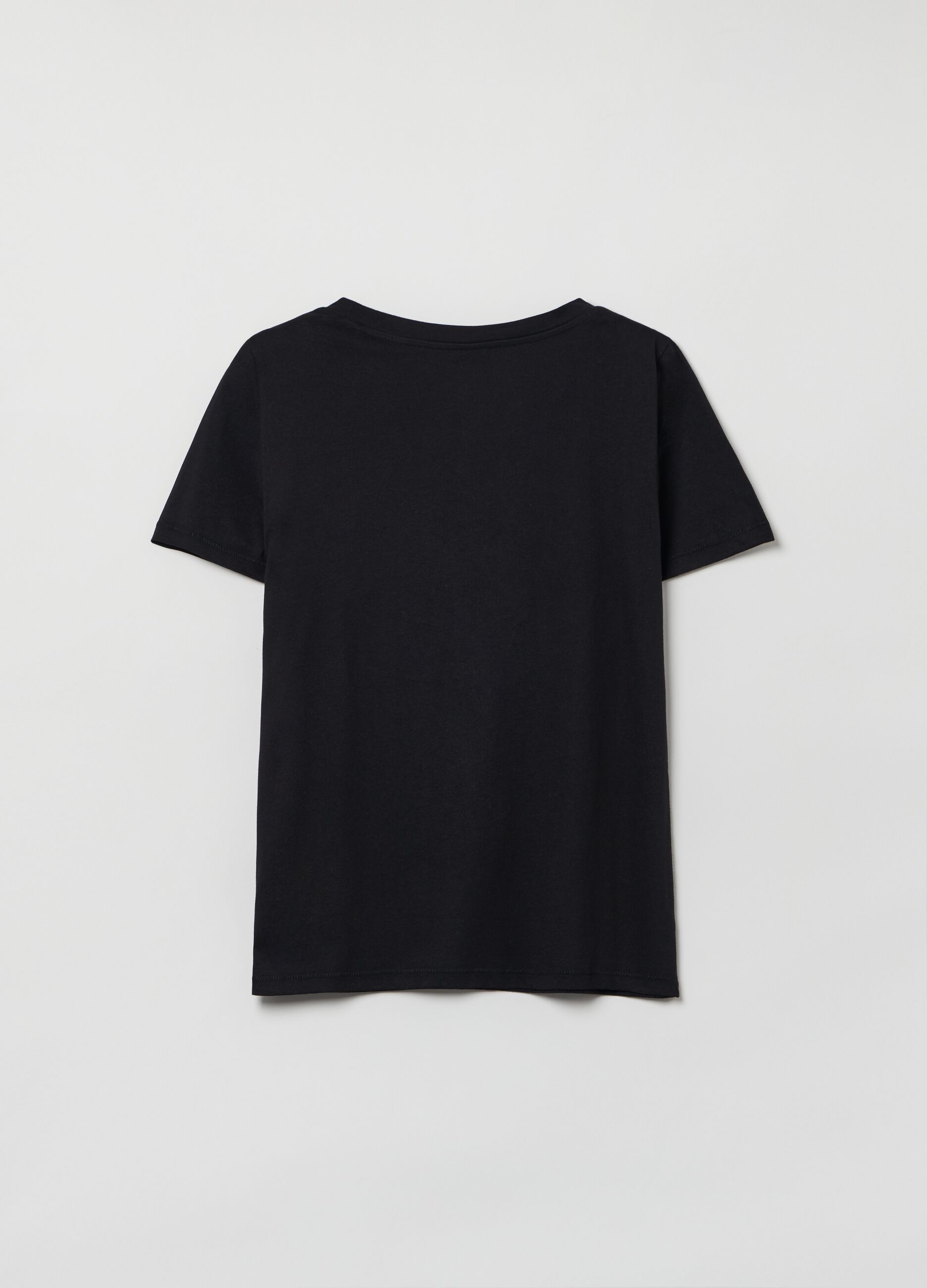 Cotton V-neck T-shirt