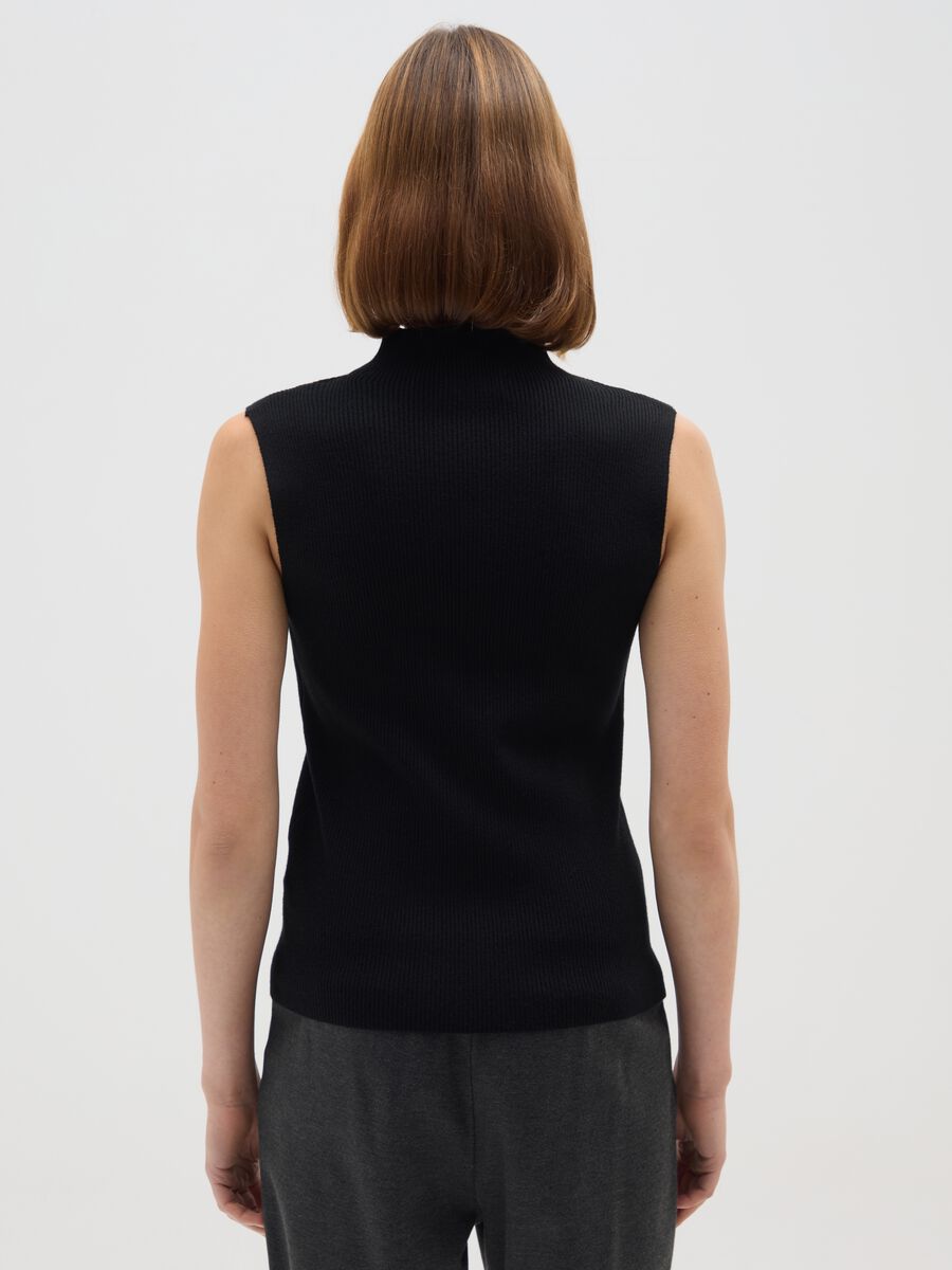 Black Regular Fit Tank Top_2