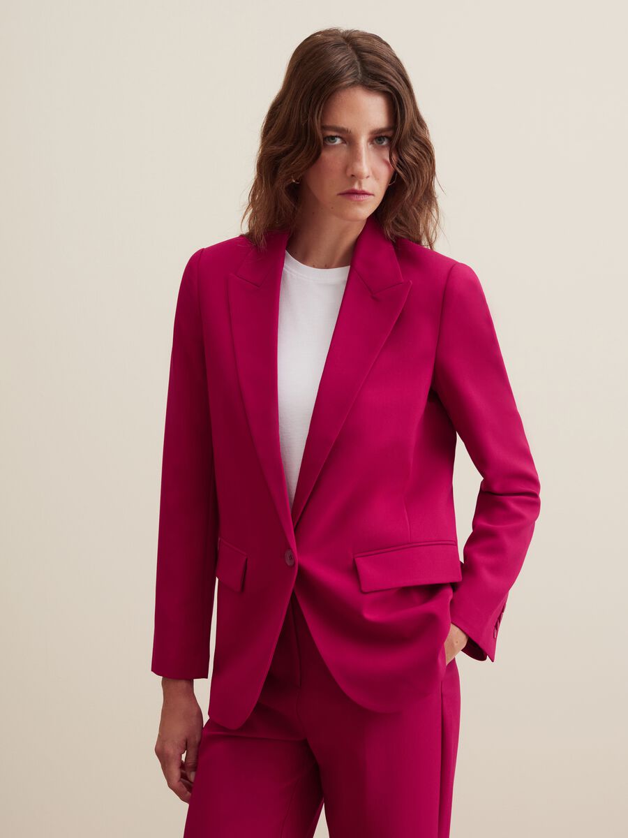 Blazer monopetto tinta unita_1