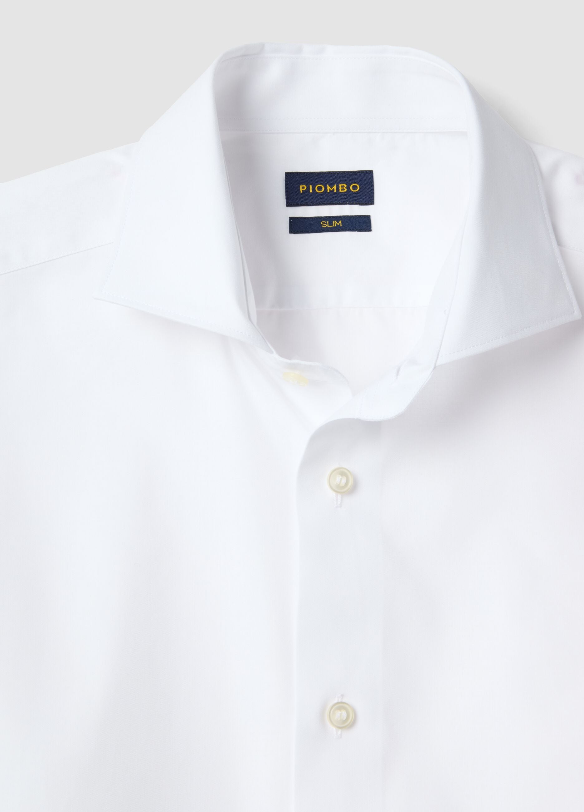 Slim fit white pure cotton shirt