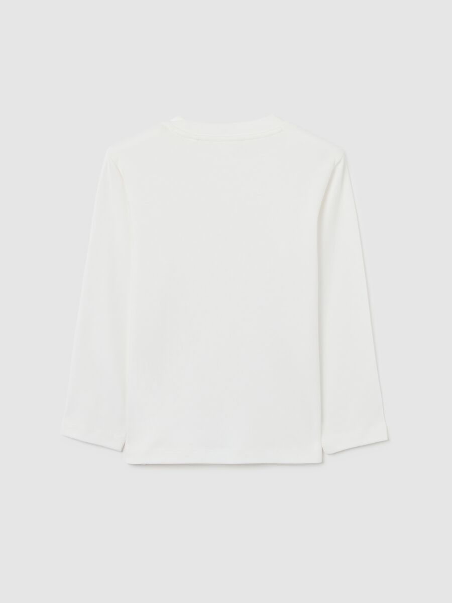 Children's pure cotton regular fit long sleeve white top_1