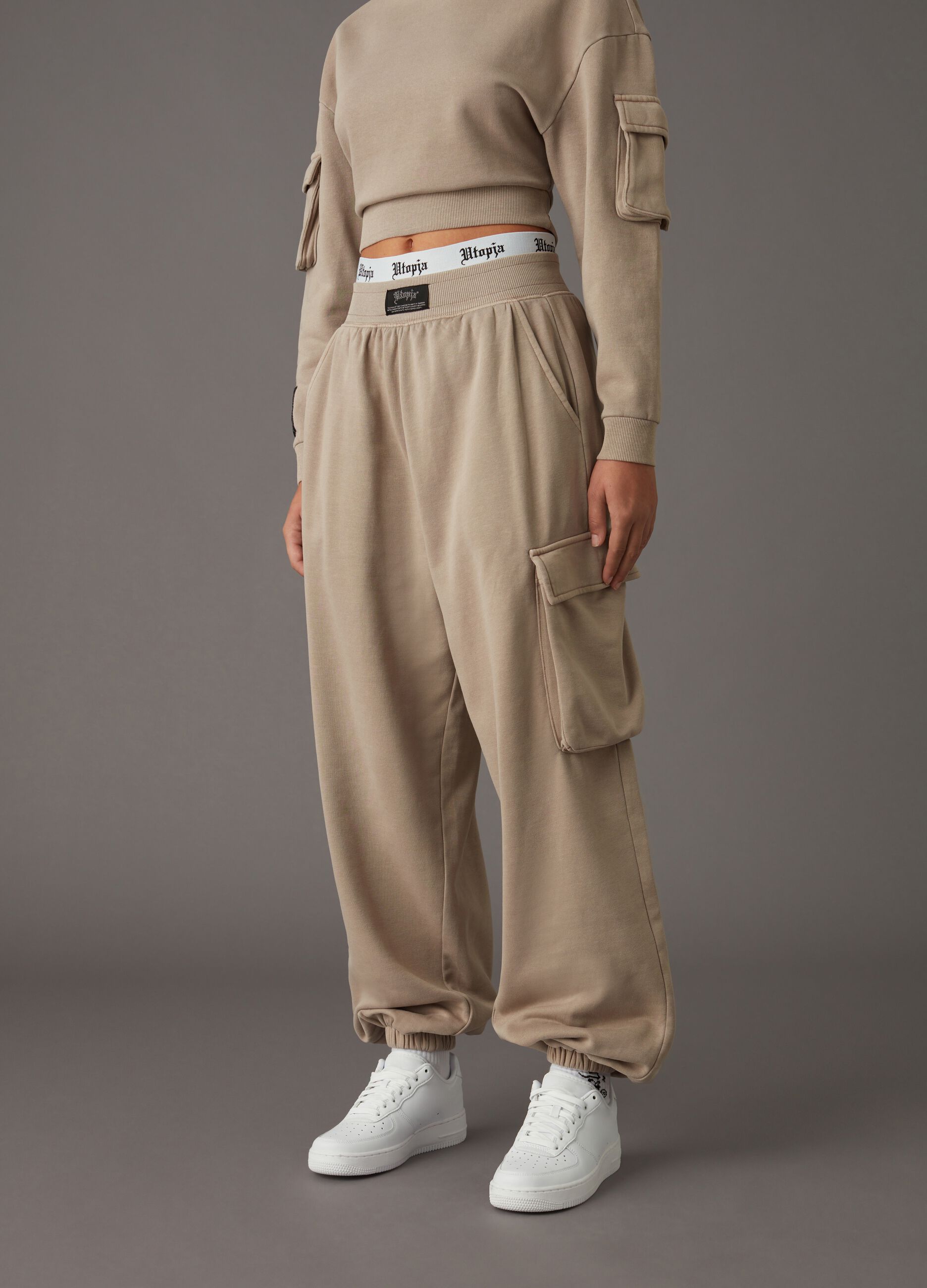 Jogger Cargo Sweatpants Sand_1