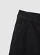Jeans wide leg in cotone elasticizzato nero_1