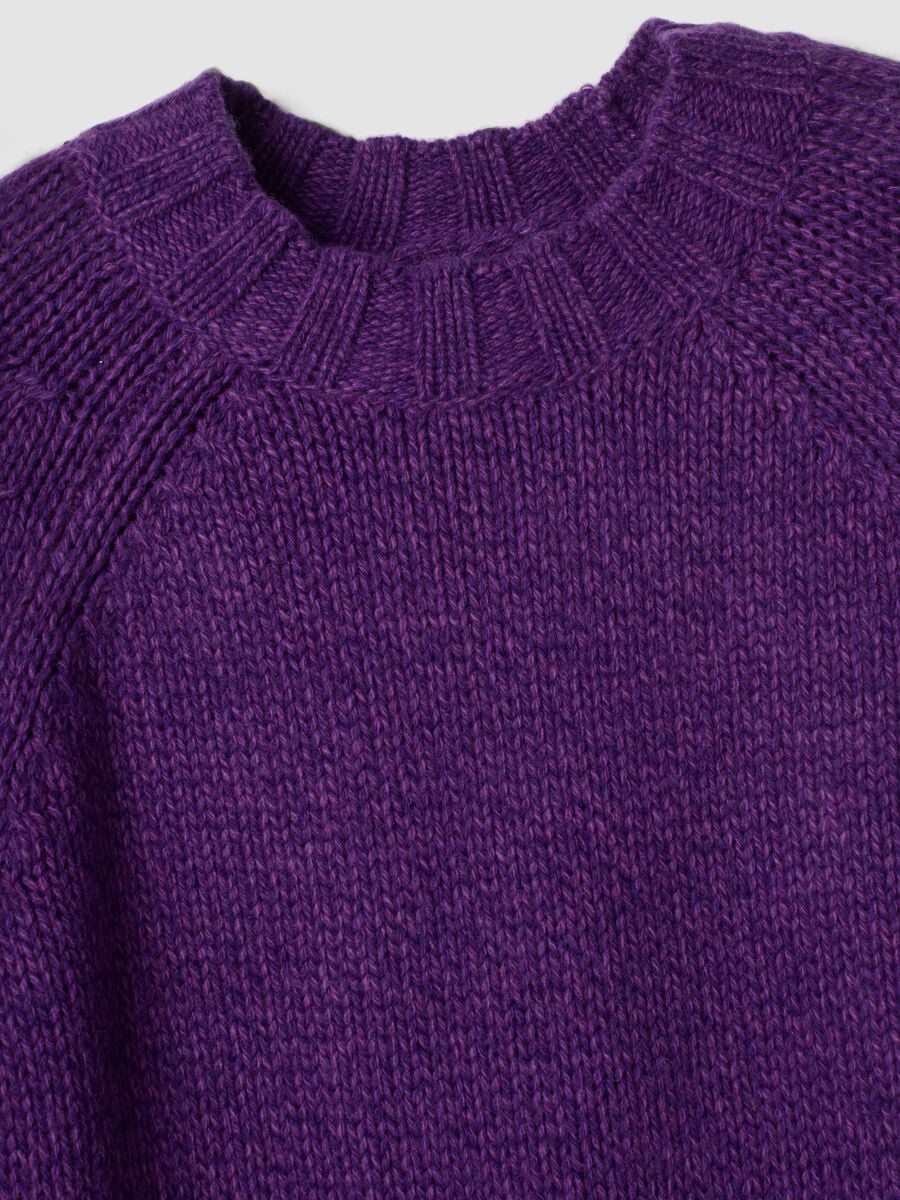 Purple crew-neck wool-blend jumper_1