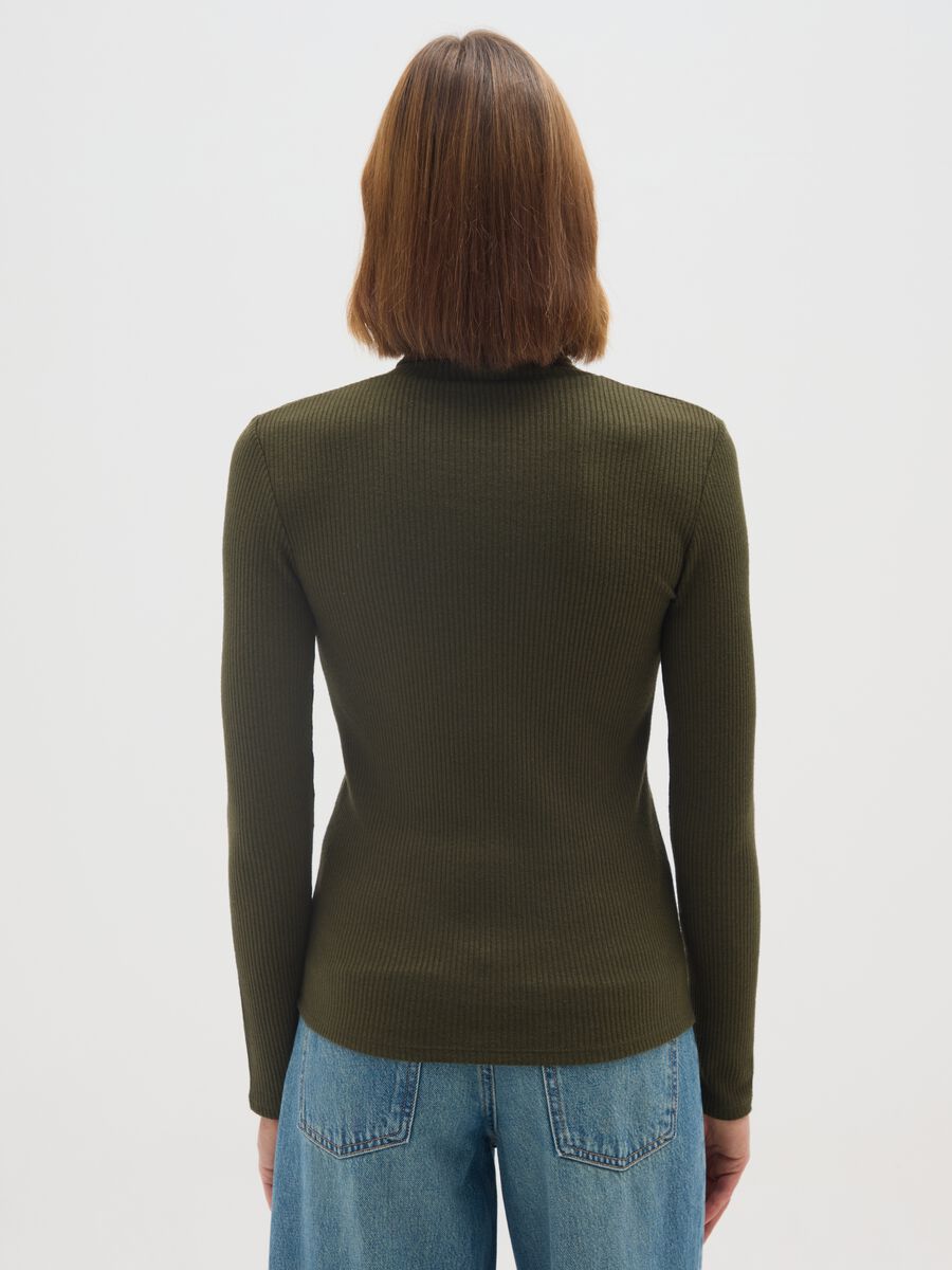 Green regular fit sweater_2