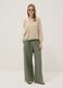 Pantaloni verdi in puro lino con coulisse_0