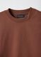 Brown crew neck pure cotton regular fit T-shirt_5