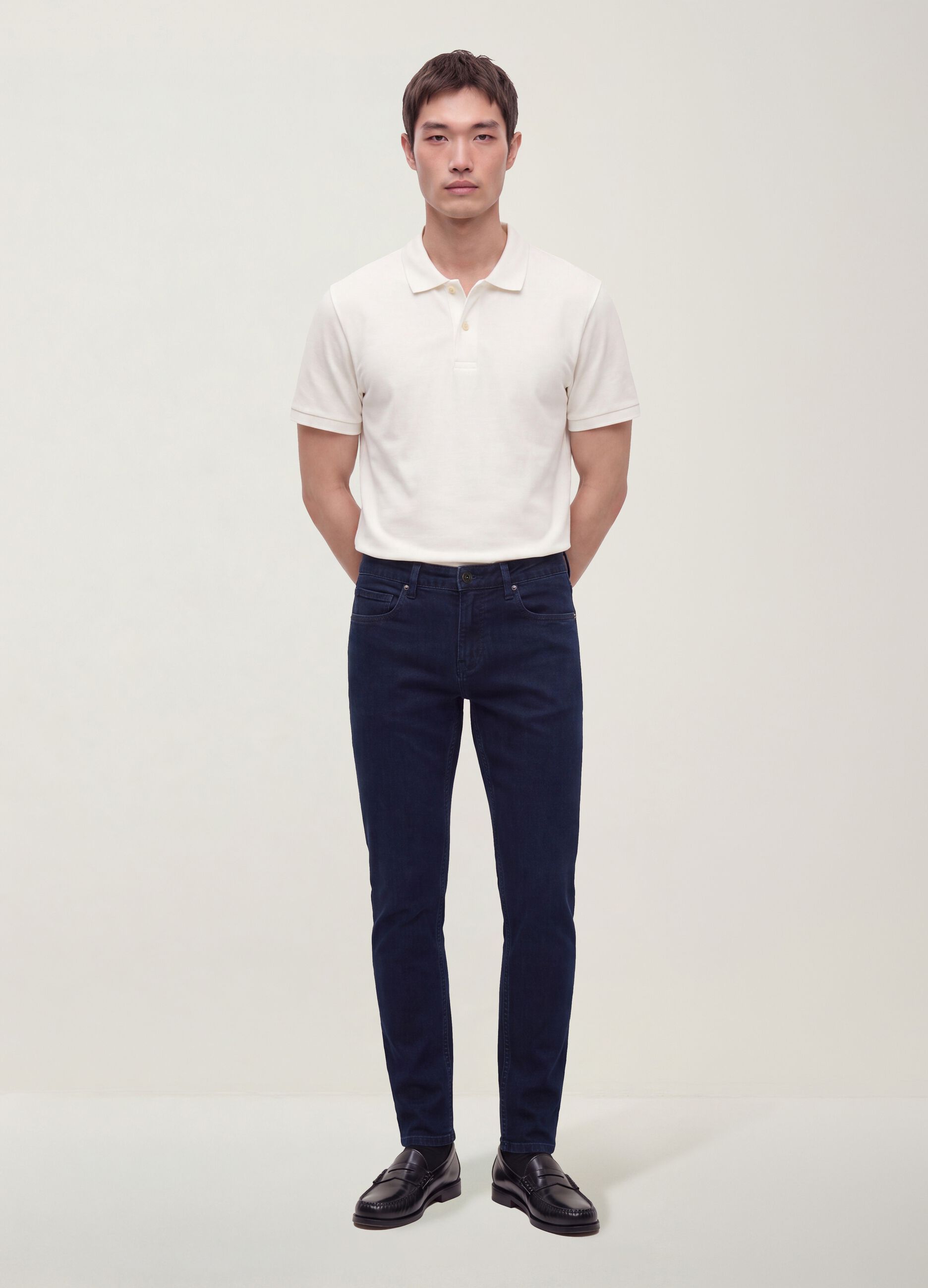 Skinny fit stretch cotton denim jeans