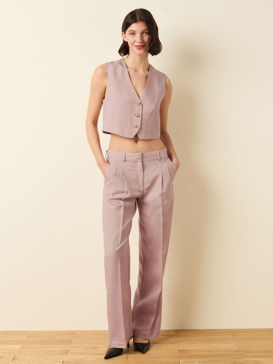 Gilet in Lyocell e lino_0