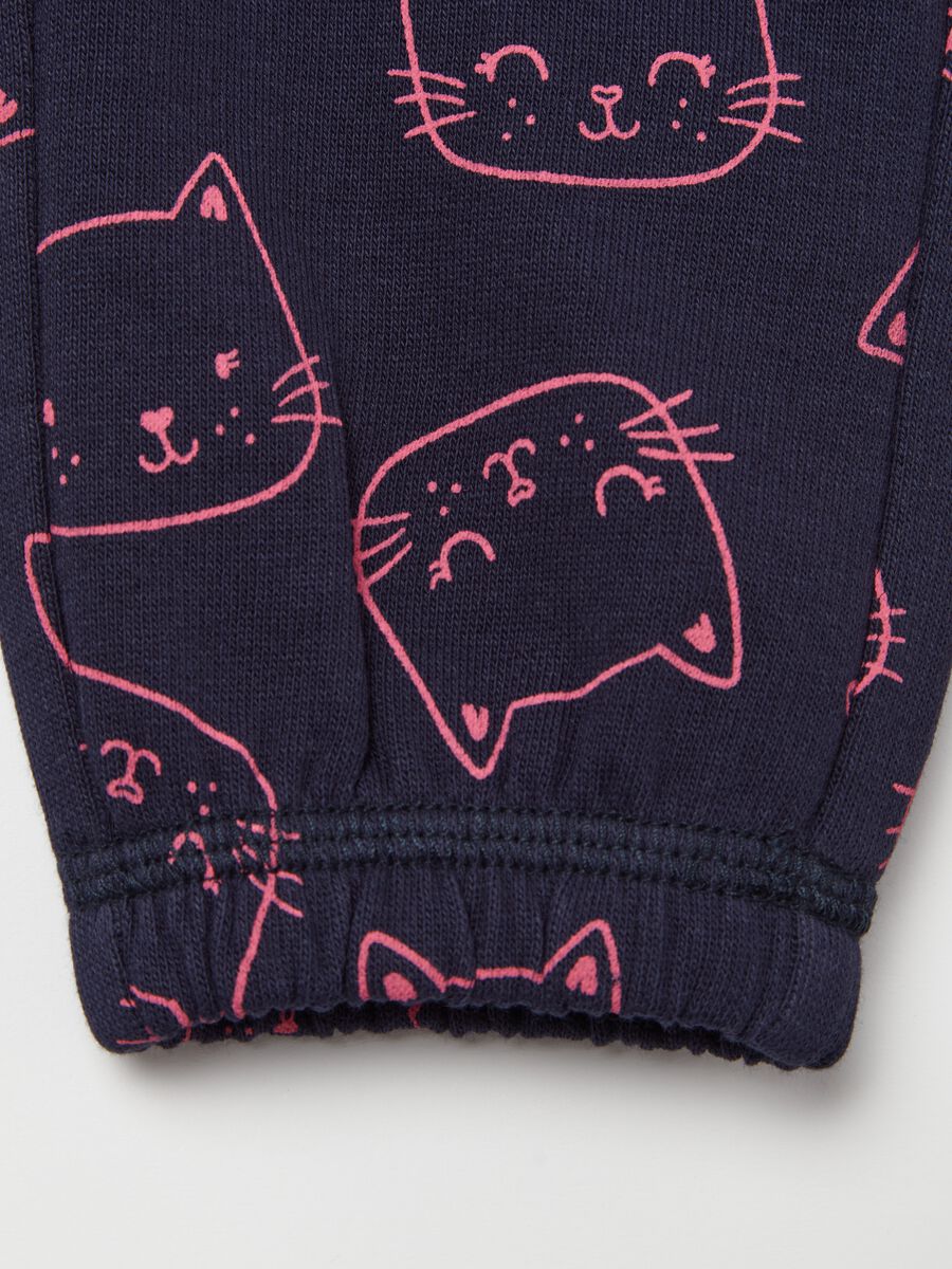 Joggers con profili elasticati e stampa_3