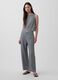 Checked linen-blend trousers_0