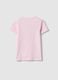 Girls' pink pure cotton T-shirt regular fit with print_1