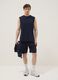 Blue pure cotton vest_1