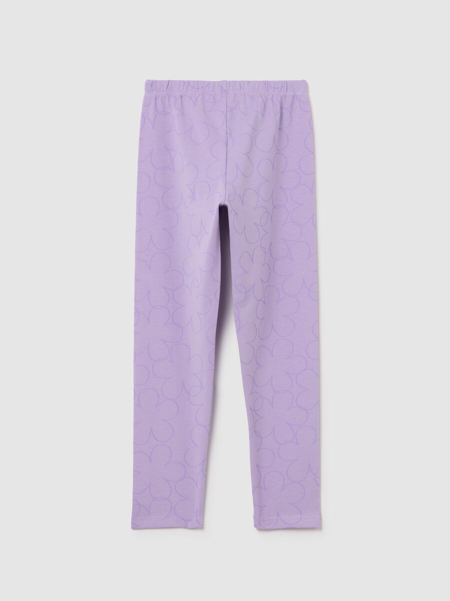 Printed stretch cotton leggings_1