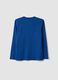 Blue pure organic cotton T-shirt with front print for boys_5