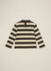 Black and white striped baby sweater_1