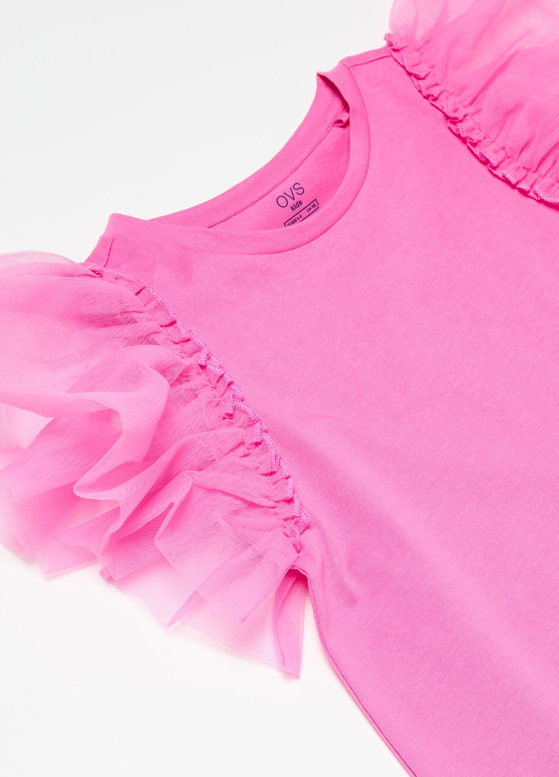 Jogging set with tulle application
