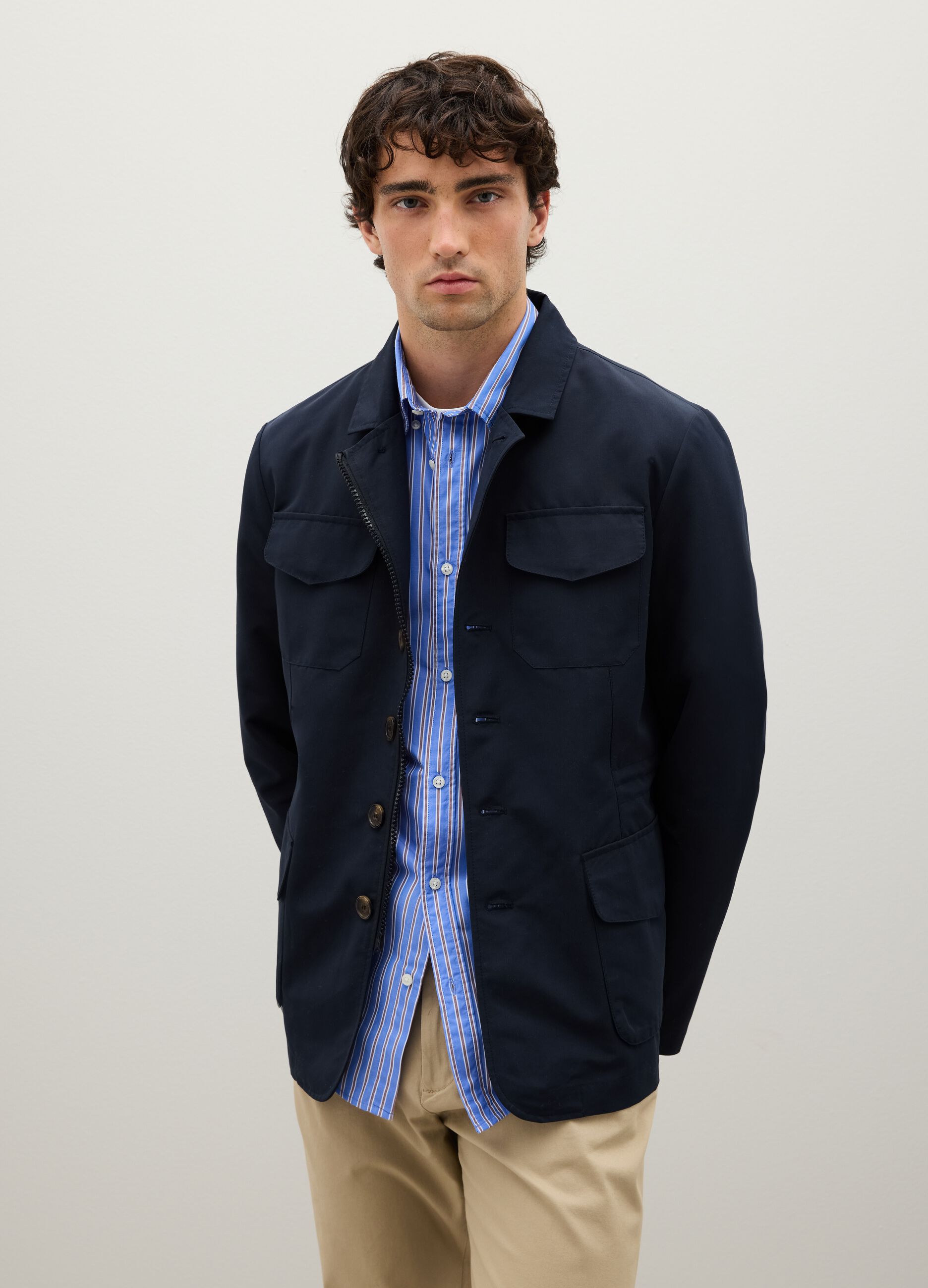 Blue Jacket in Regular Fit