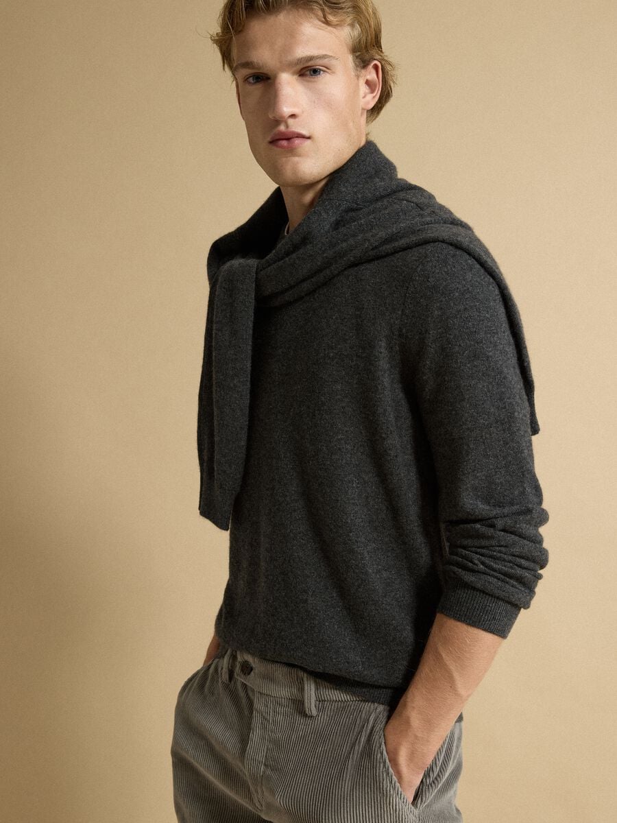 Grey pure cashmere jumper, regular fit_0