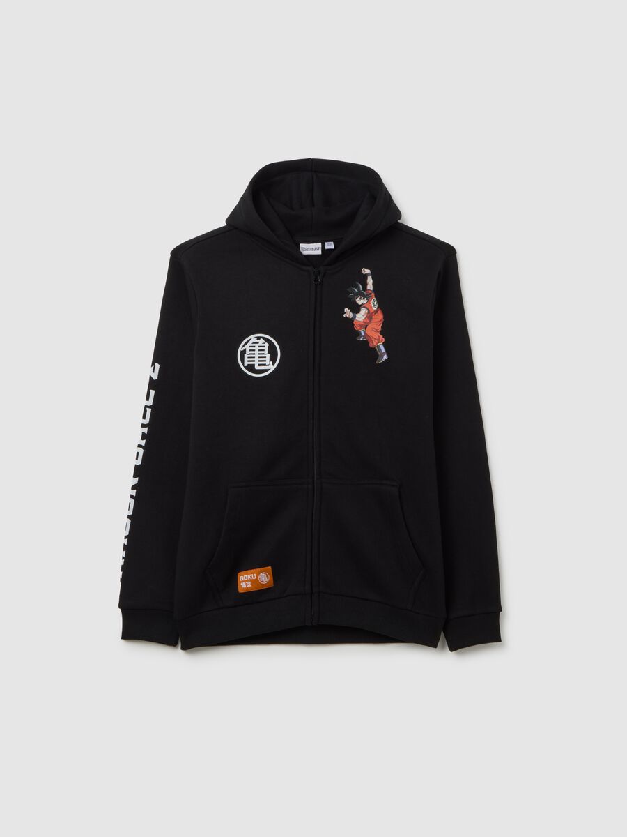 Children's black cotton blend sweatshirt, regular fit_3