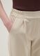 Beige Stretch Cotton Blend Regular Fit Trousers_3
