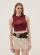 Red stretch cotton regular-fit tank top with slogan_2