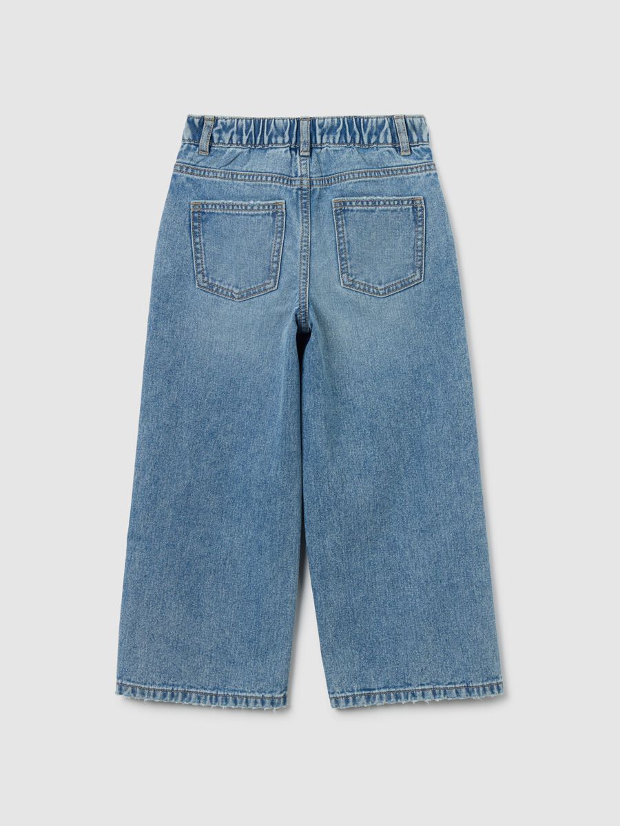 Wide denim jeans for girls_1