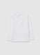 White roll-neck cotton sweater for children, regular fit_1