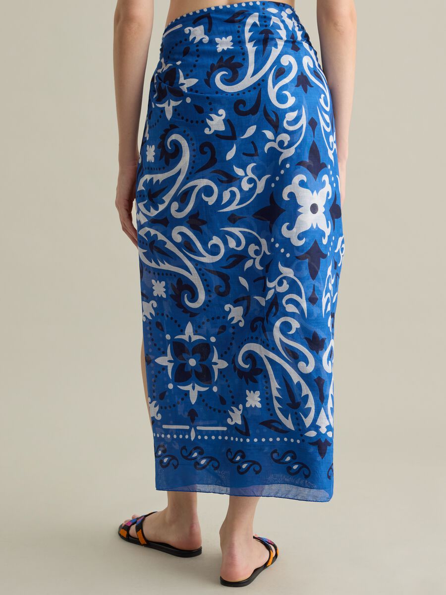 Blue Patterned Piombo Sarong_2