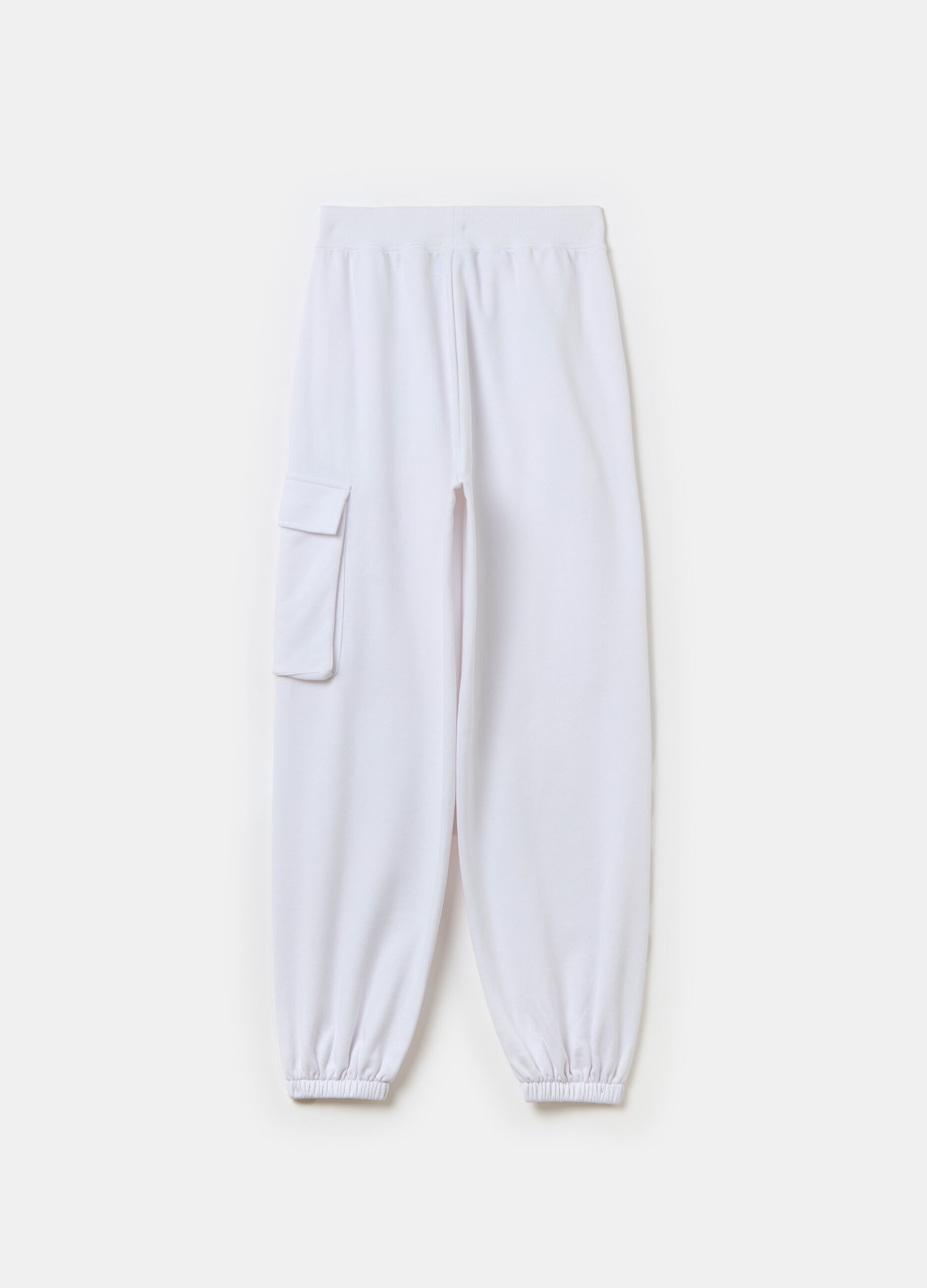 Cargo Joggers White