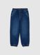 Children's Blue Relaxed Fit Cotton Blend Jog Denim_0