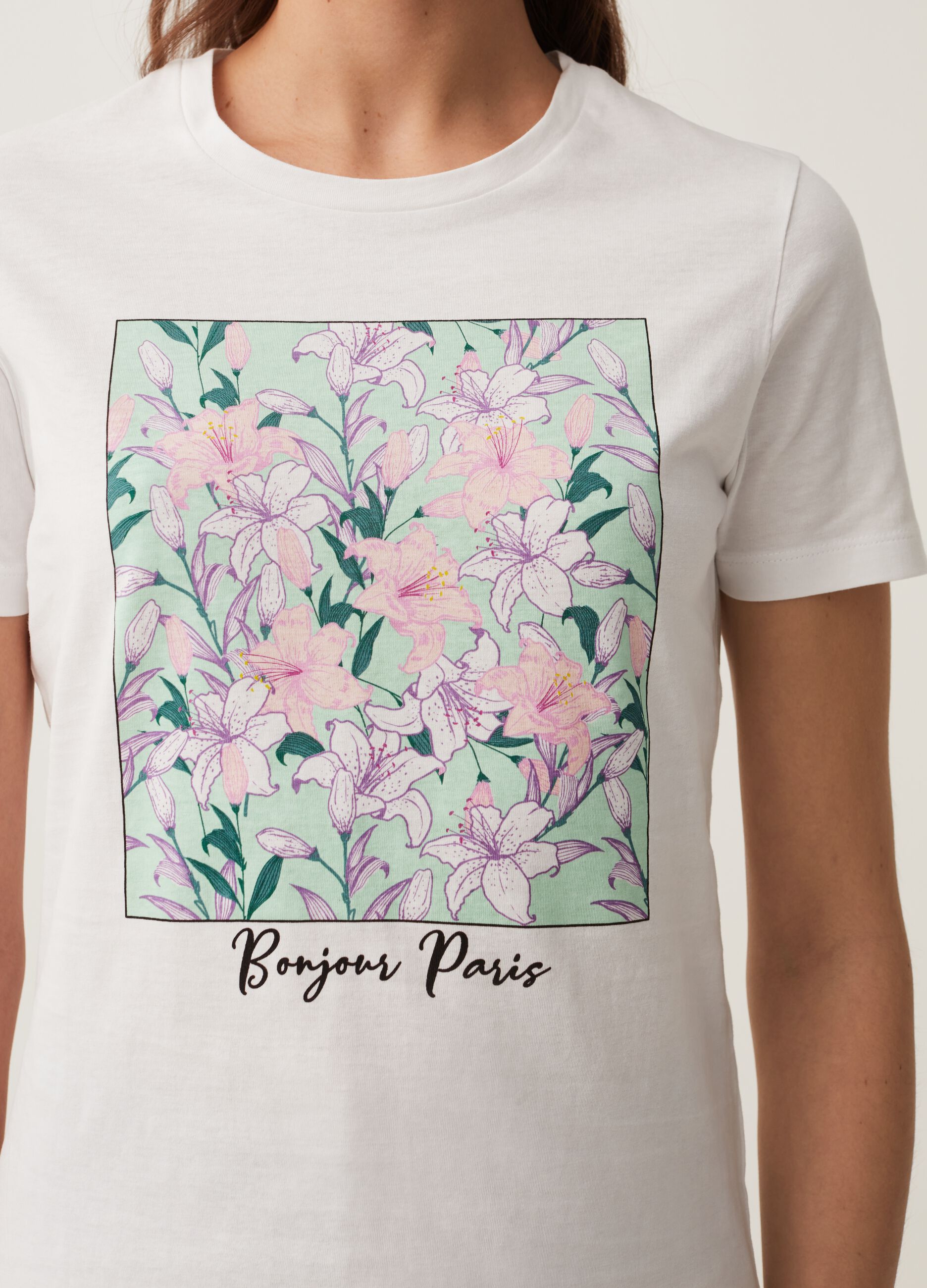 T-shirt in cotone con stampa_3