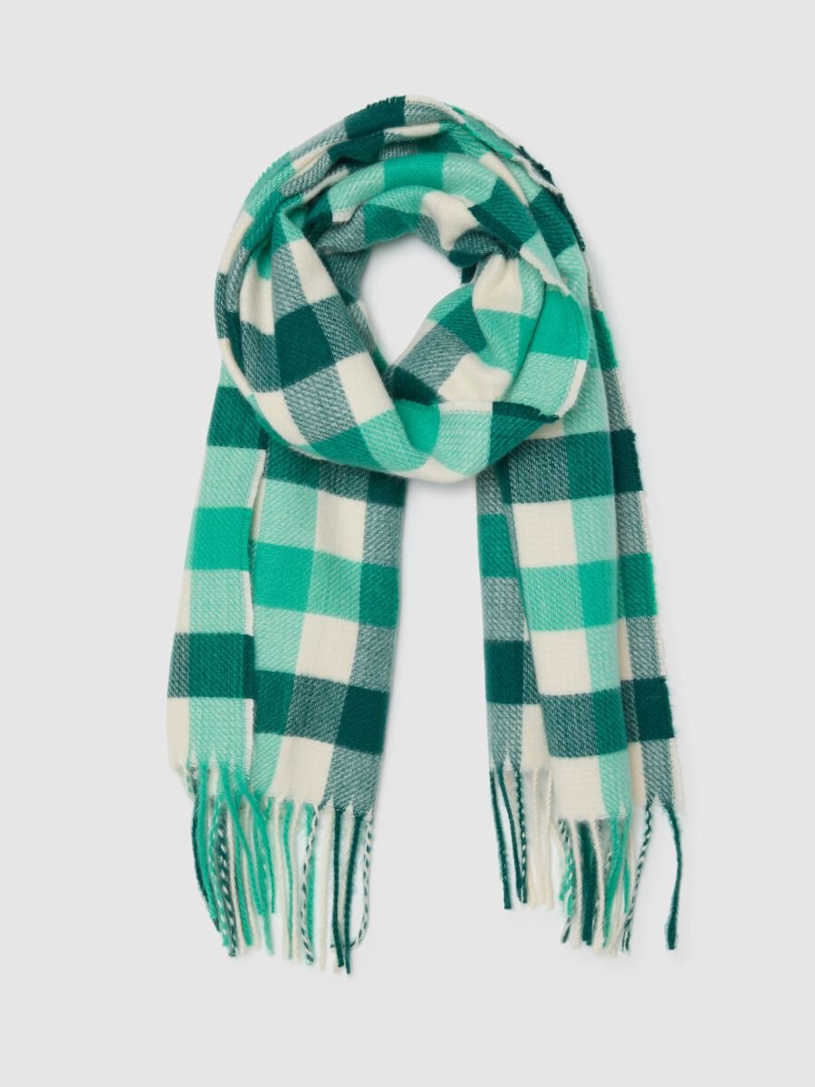 Multicolour Checkered Scarf_0