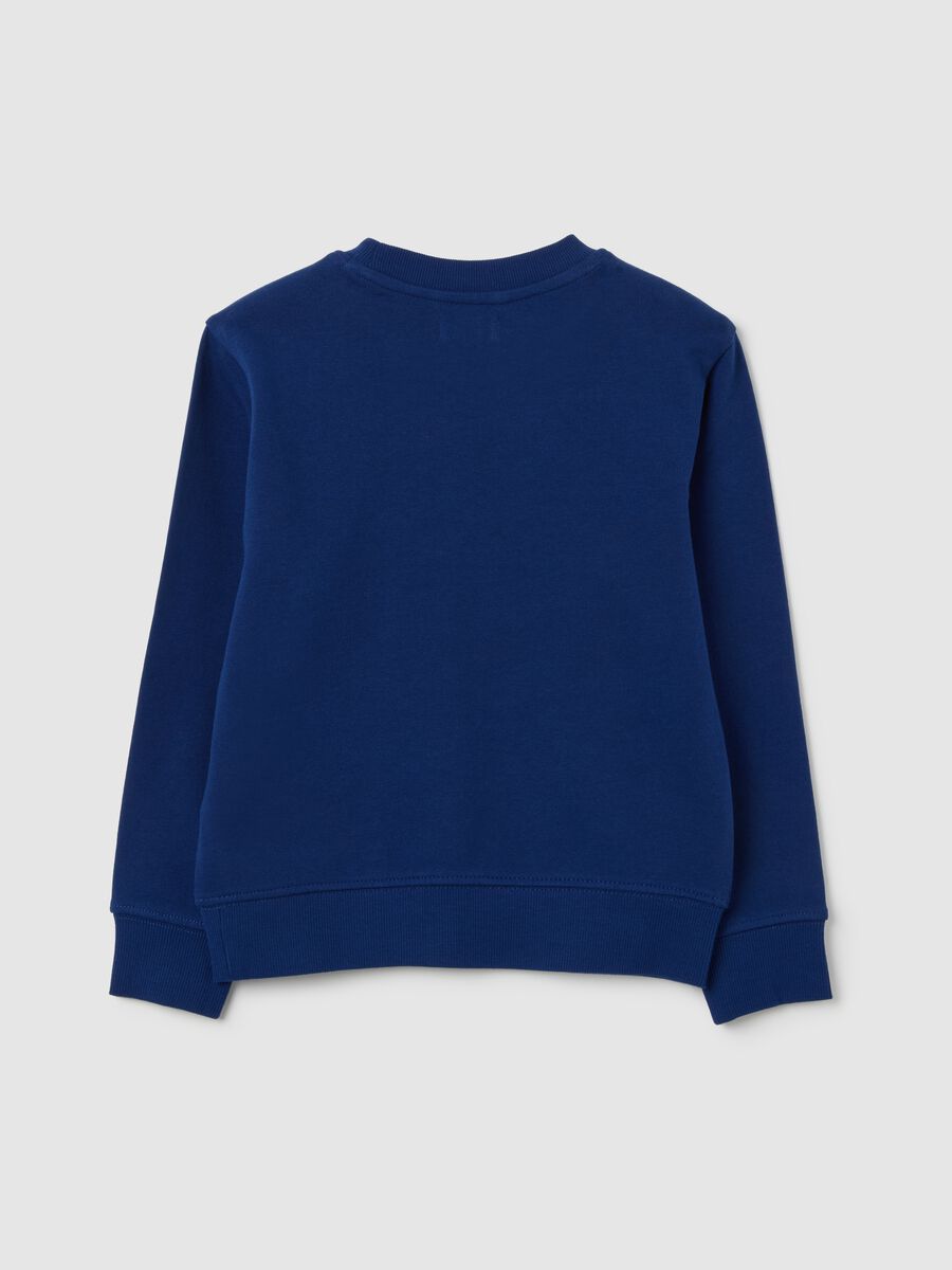 Kids' sweatshirt in pure blue cotton_1