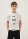 White pure cotton regular-fit boys&rsquo; T-shirt with prints_0