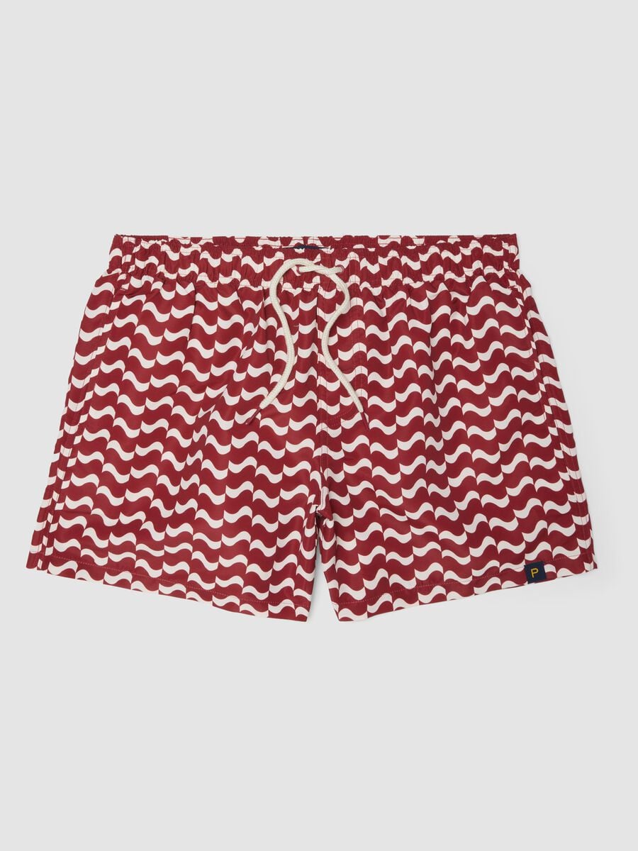 Boxer mare rosso con fantasia ondulata_4