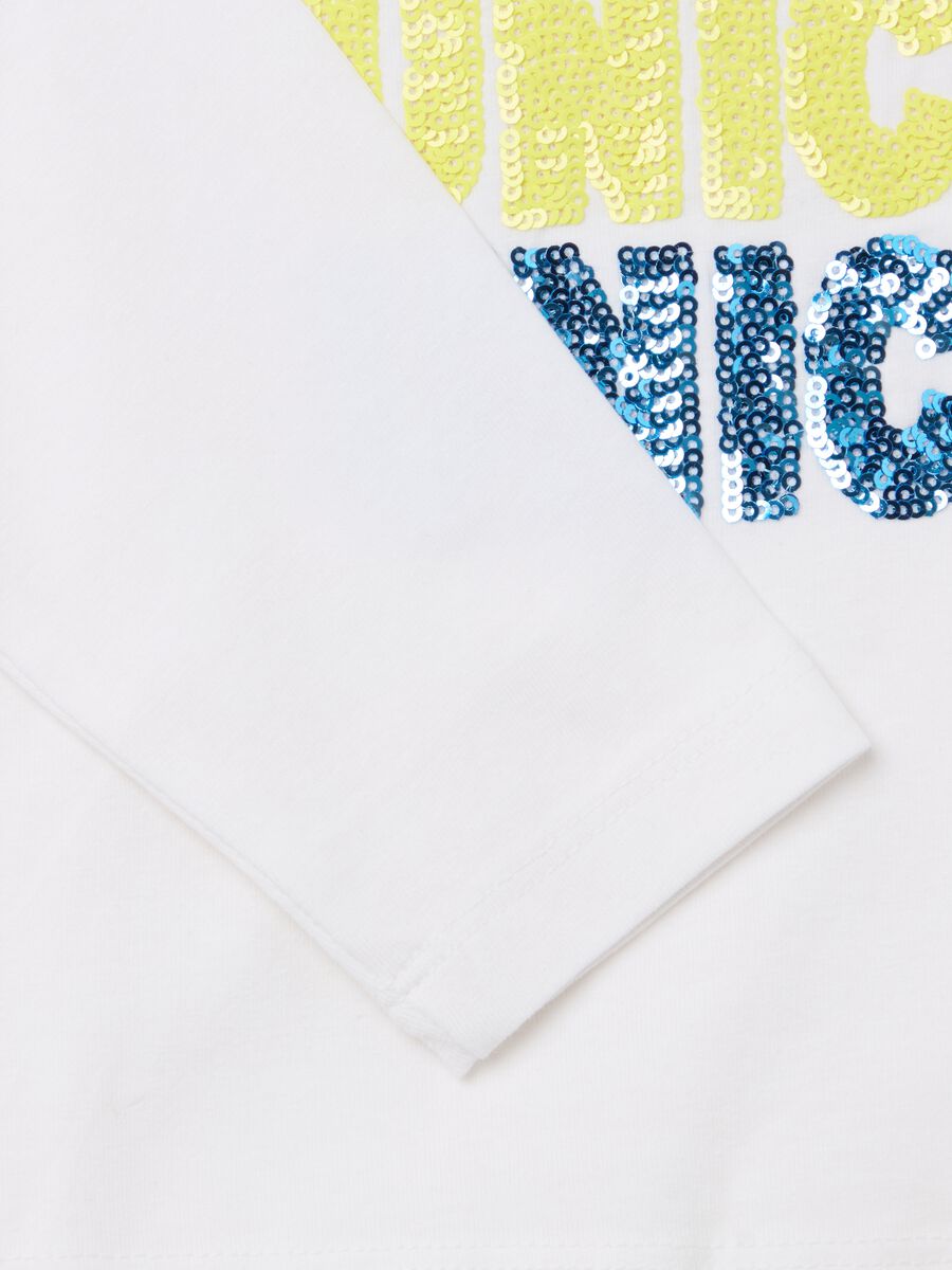 Long-sleeved T-shirt with sequinned "Unicorn" lettering_2