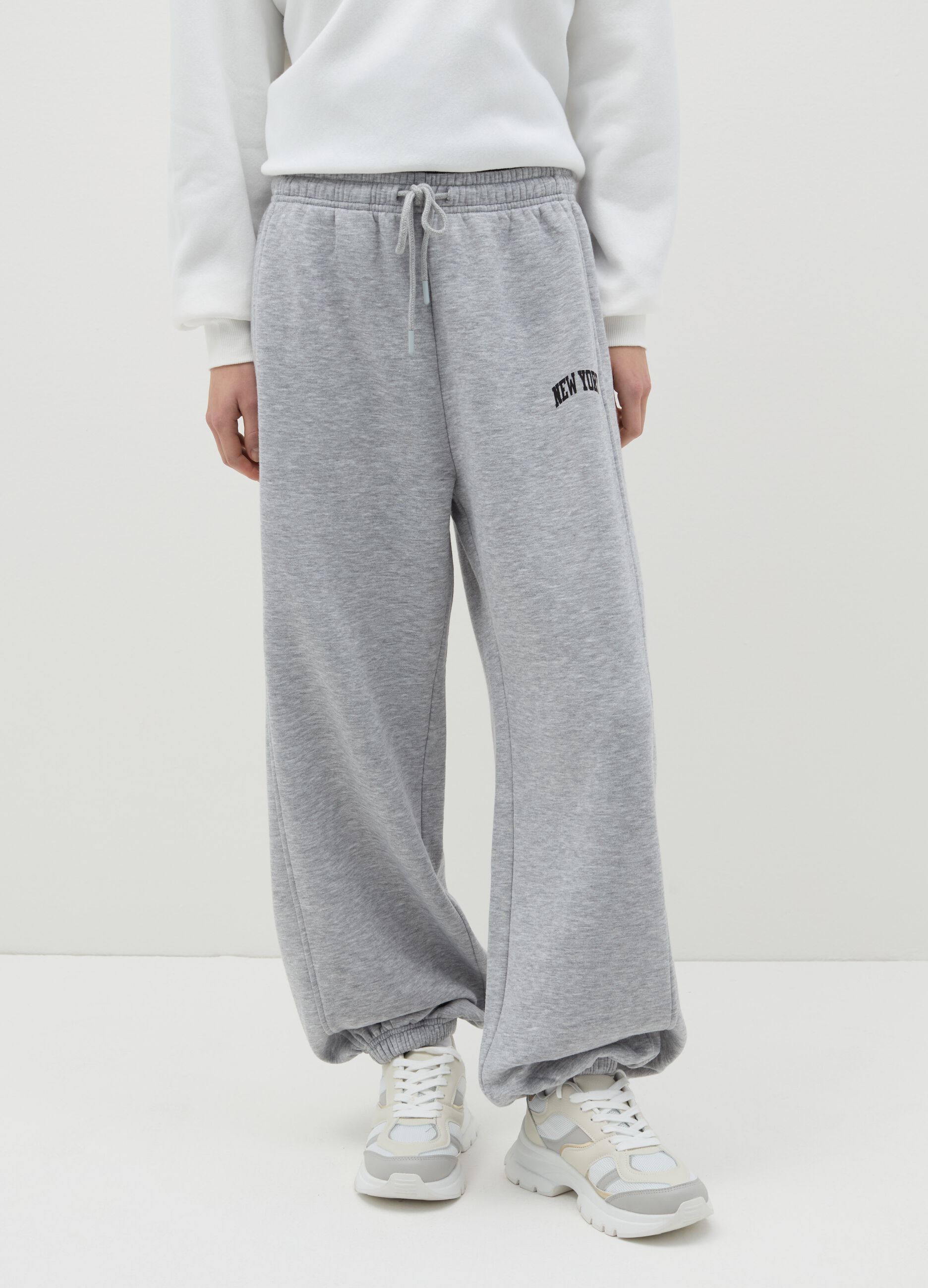 Baggy-fit joggers with drawstring