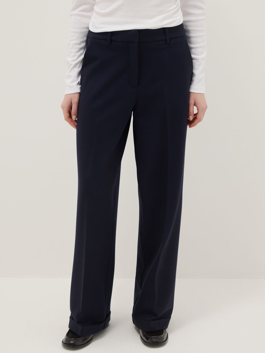 Blue Slim Fit Chino Trousers_1